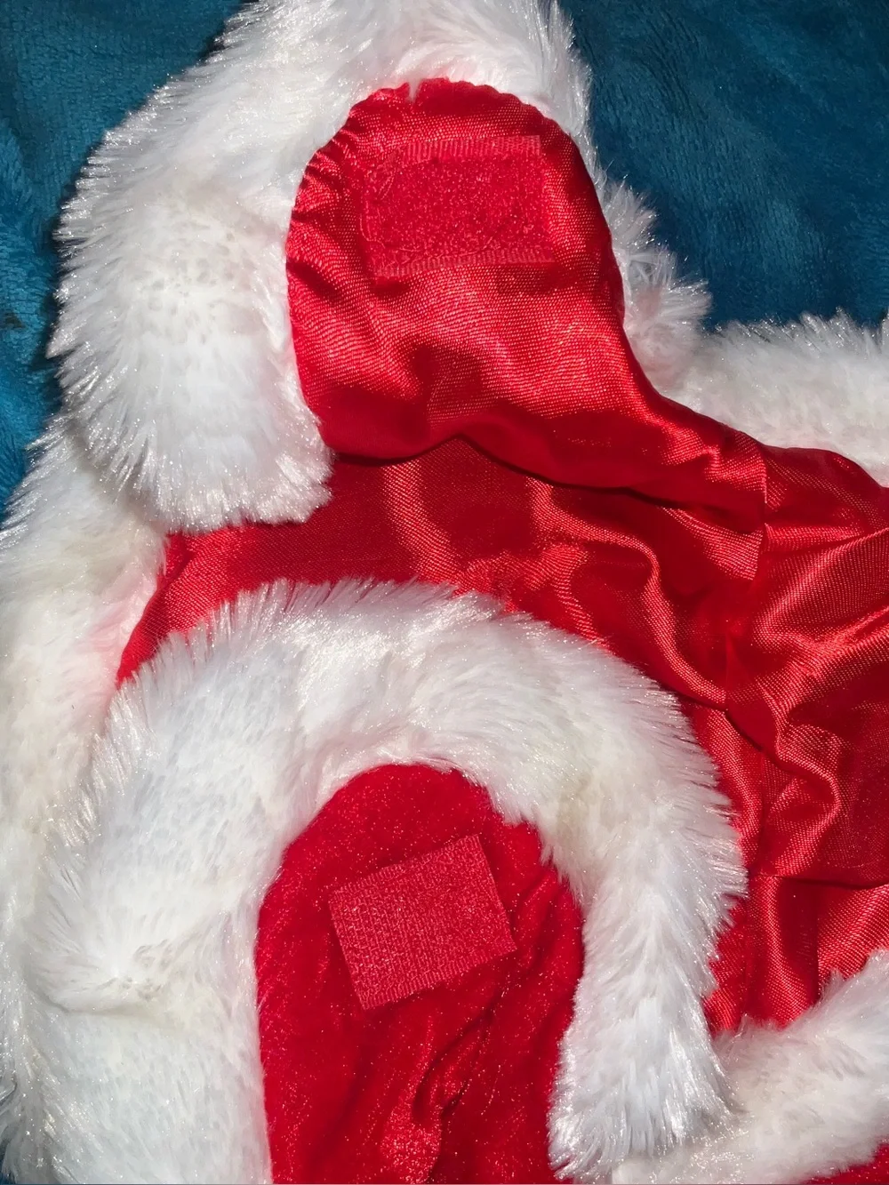 2pc Red Santa pet nwot loose stock pet Costume & xs smallwith Snowflake Accent